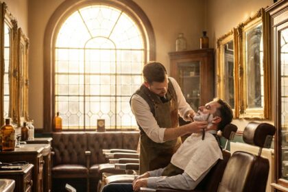 rasage chez le barbier